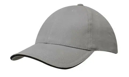 Headwear Brushed Heavy Cotton Cap With Sandwich Trim X12 - 4210 - Metro Workwear